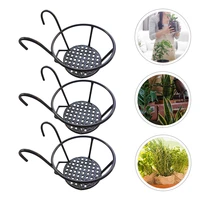 3pcs large flower pots outdoor hanging baskets for plants outdoor porch plant baskets shelf over the deck flower pot holder