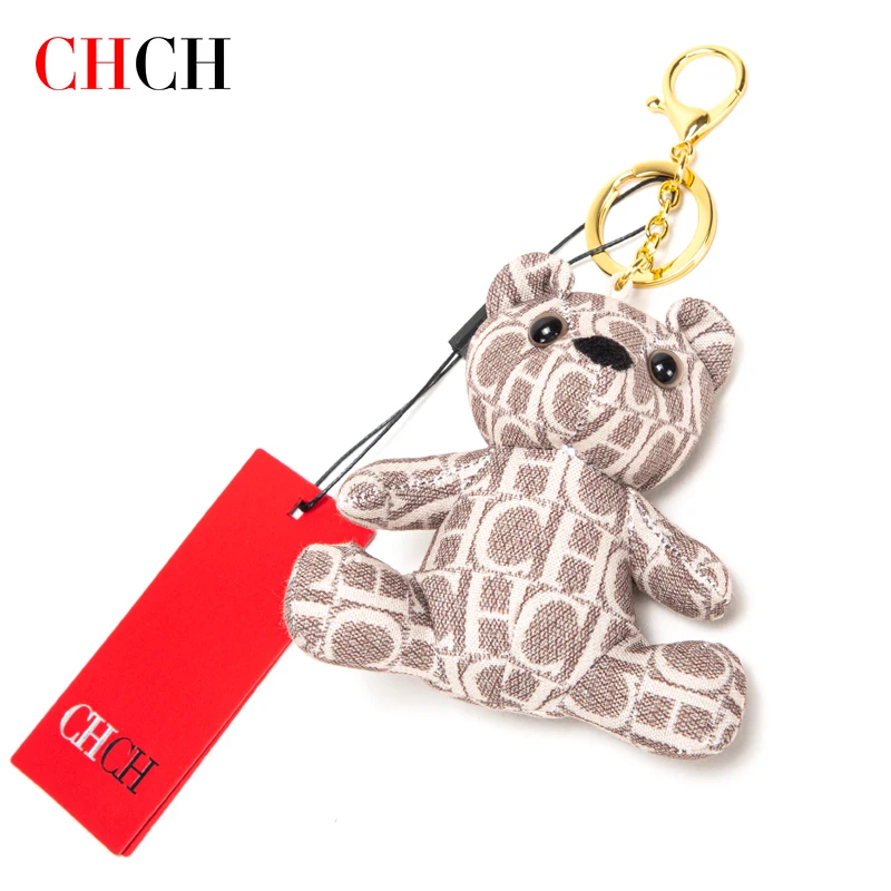CHCH 11cm Kawaii Mini Cute Bear Rabbit Dog Plush Keychain Toys Soft Cotton Key Chain Toy for Girls and Kids