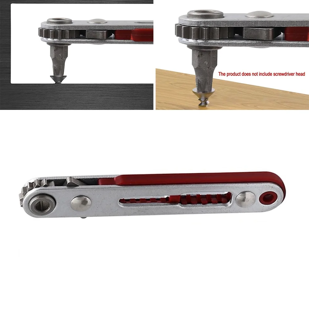 

Screwdriver Ratchet Wrench 1 Pc 1/4 Inch 103mm 15 Teeth Bidirectional Control Chrome Vanadium Steel Drill Bits Tool