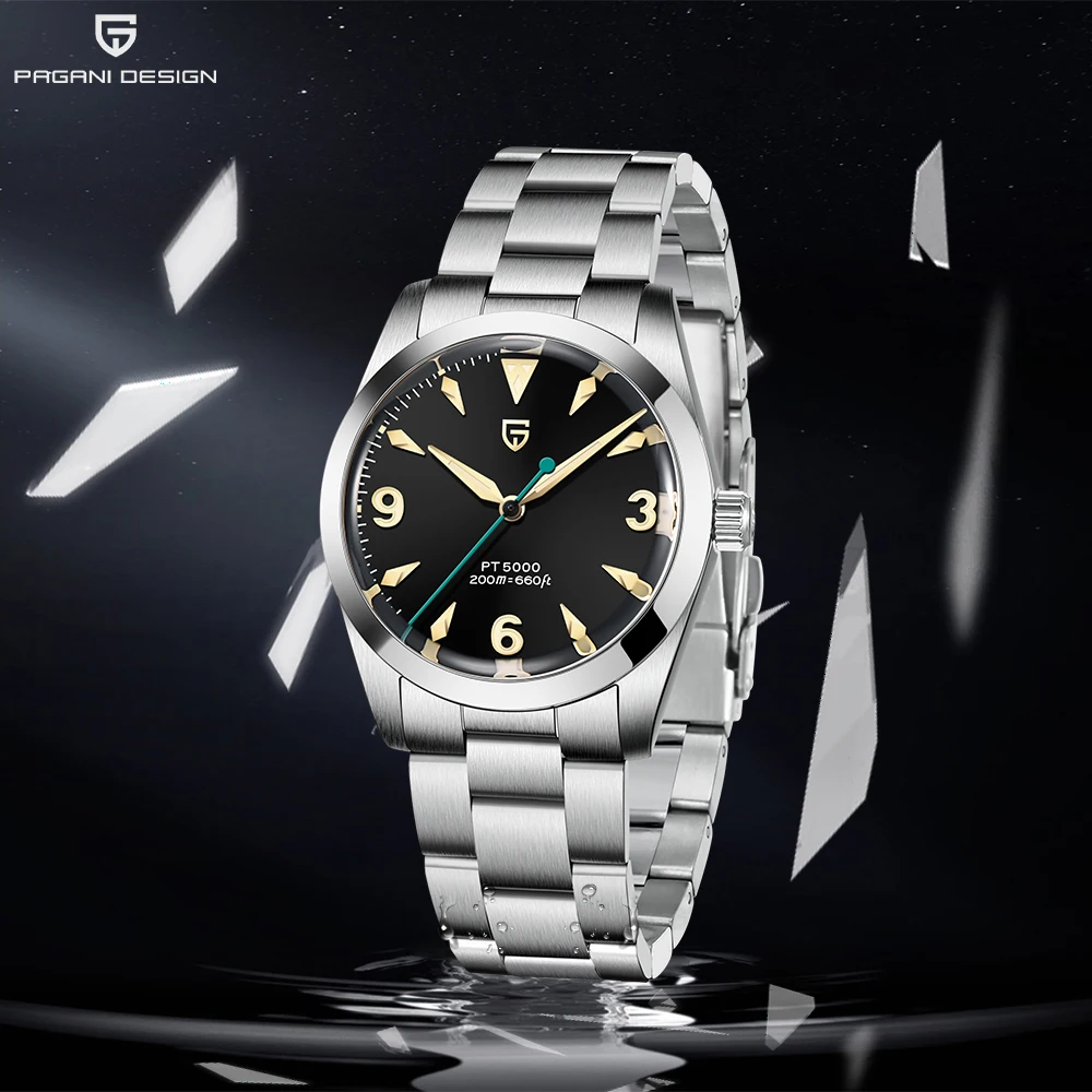 

New 36mm PAGANI DESIGN 2022 Business Luxury Men‘s Automatic Mechanical Watches AR Sapphire Stainless Steel 200 Waterproof Clock