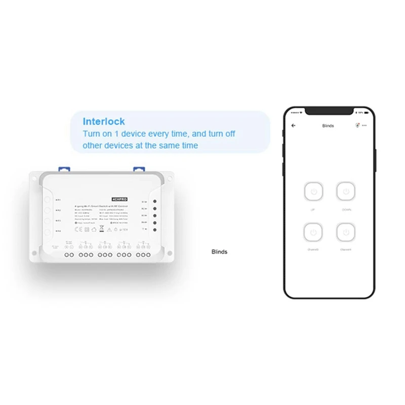 

1 Piece 4CH PRO R3 Wifi Smart Switch Inter Lock Inching Lock Mode Via Ewelink APP Work For Alexa Google Home