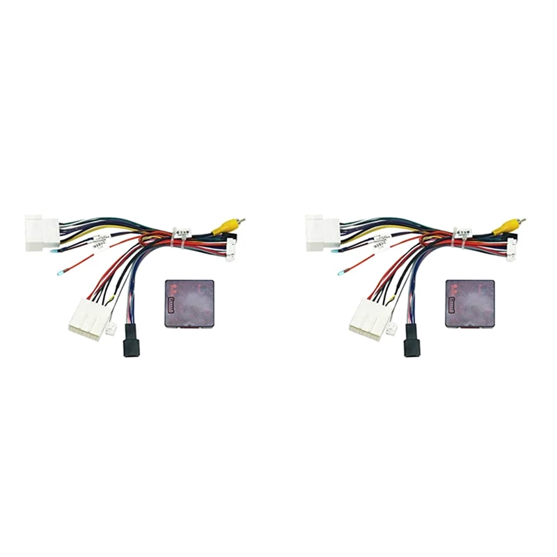 

2X Car 16PIN Audio Power Cord Radio Wiring Harness With Canbus Box For Renault Captur Dacia Clio 2017+