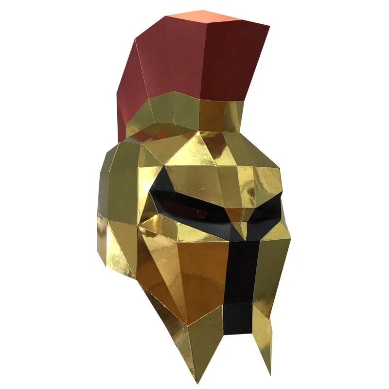 Золотой Спартанский Воин Шлем Маска Бумажная Модель, Маленький Размер, 3D Papercraft Костюм Вечеринка Косплей, Ручная Работа DIY RTY149 (art.: 3920cefddcd43) - 3920cefddcd43