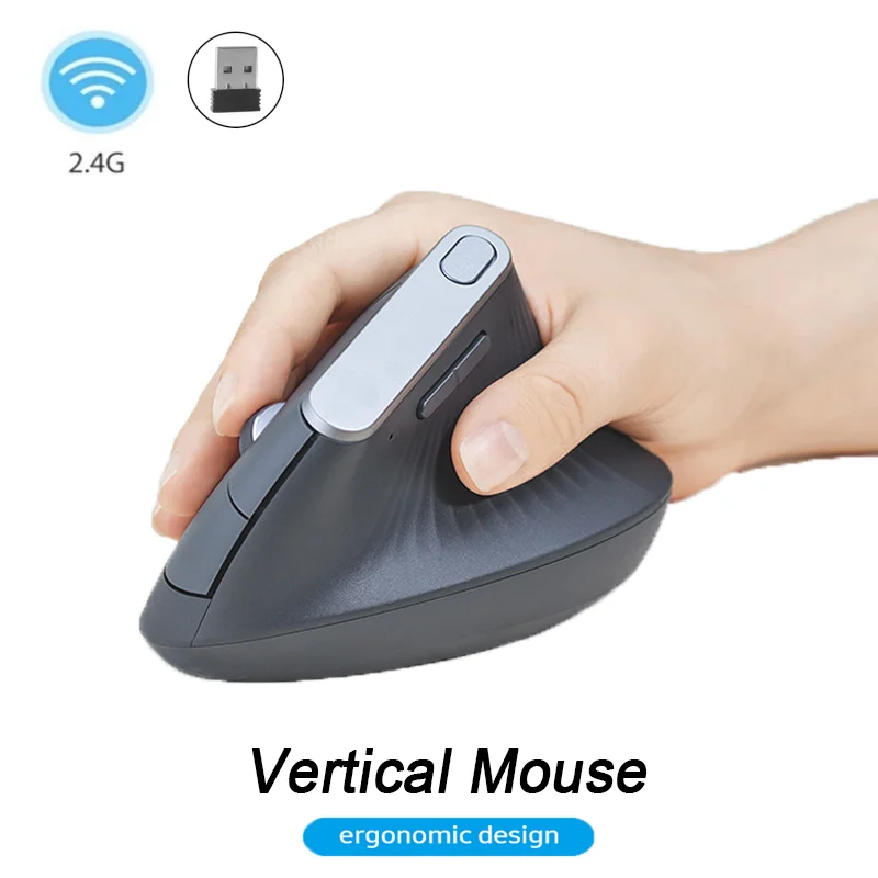 

Wireless Vertical Mouse Ergonomic Gaming Optical Mause Computer 1600DPI Upright Gamer USB Mice For Laptop PC Tablet Office