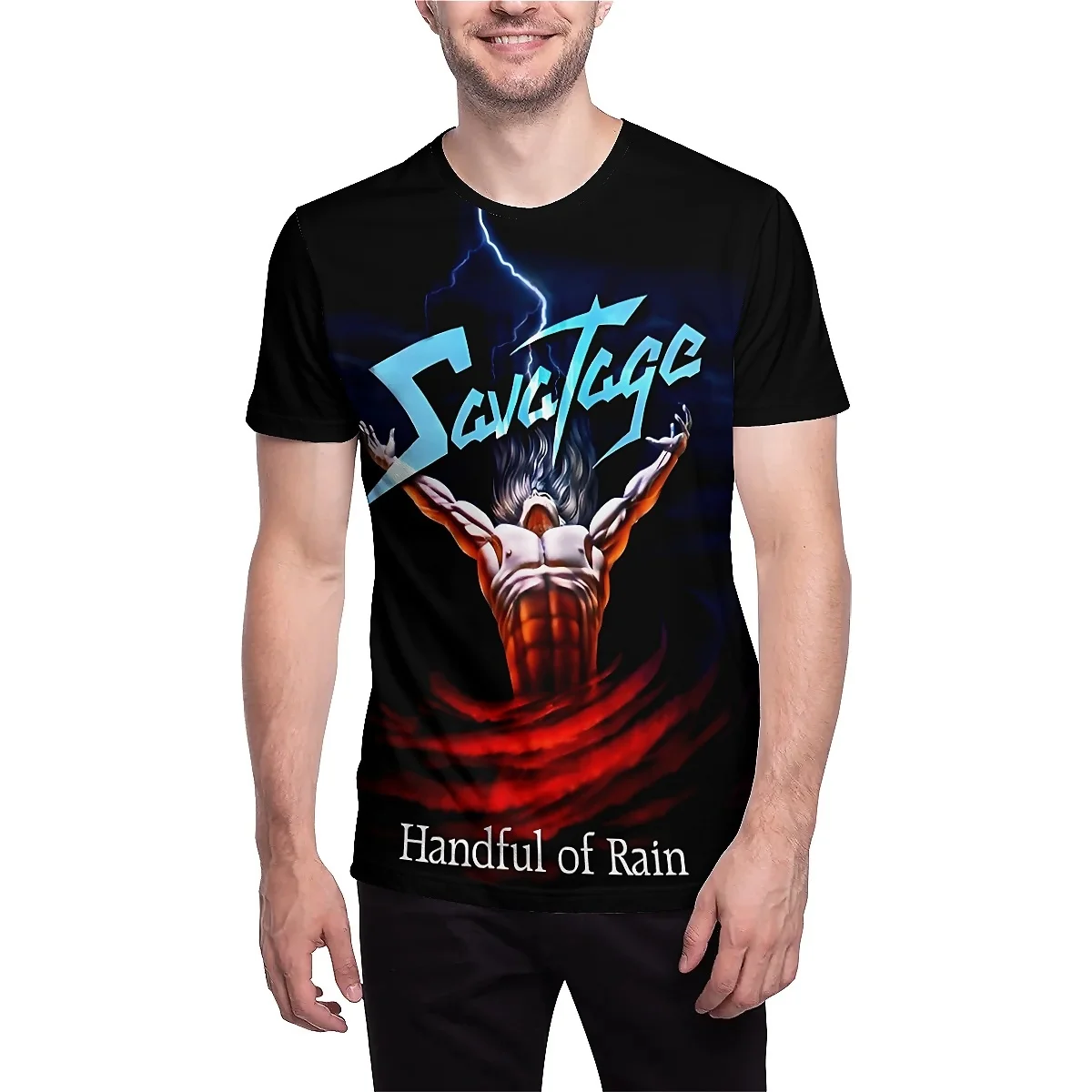 LIASOSO New Savatage Band 3D Print Harajuku Tops Rock T-Shirt летняя футболка с круглым вырезом и короткими