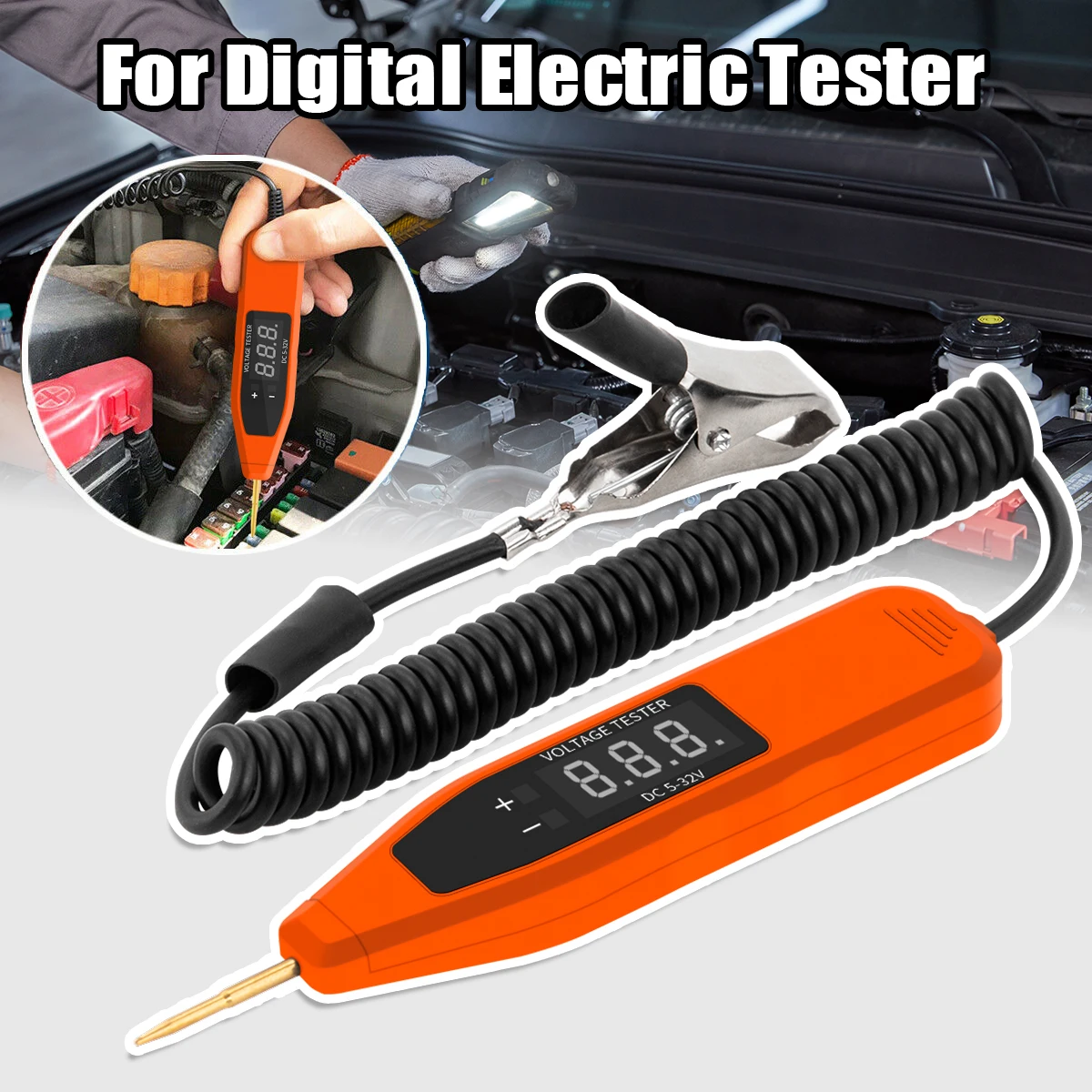 

Auto Electrician Probe Machine Car Tools 32V/24V/5V Car Electrical Circuit Test Pen Dca Voltage Detector AC Voltage Indicator