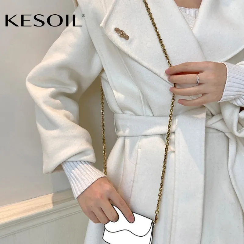 KESOIL Crossed armpit wallet chain Women's handbag Shoulder strap Crossed wallet Transparent liner accessories, 90-110CM