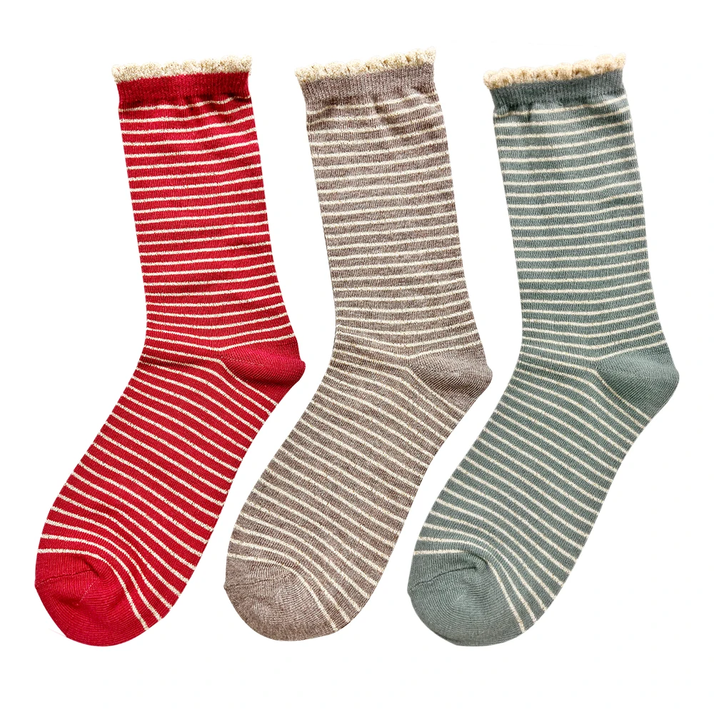 

Женские винтажные цветные носки с люрексом, 3 пары