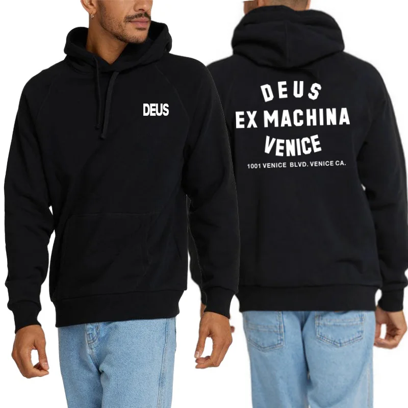 Модный уличный свитер Harajuku DEUS EX MACHINA для мужчин и женщин с капюшоном большего