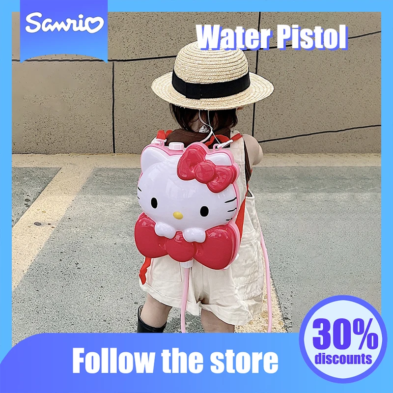 

Kawaii Sanrio Anime Water Pistol Cute Hello Kitty Sponge Bobs Cartoon Cool Summer Backpack Water Gun Originality Children Gifts