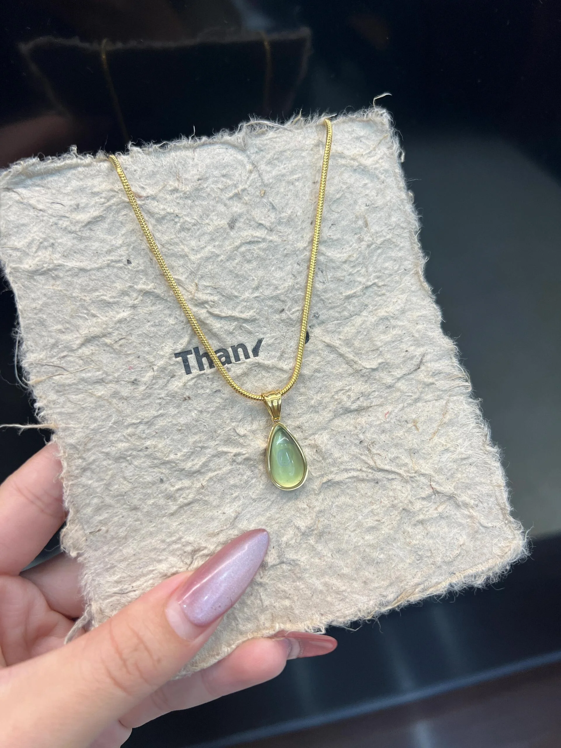 Шри-Ланка французское ожерелье высокого класса универсальное оливково-зеленое