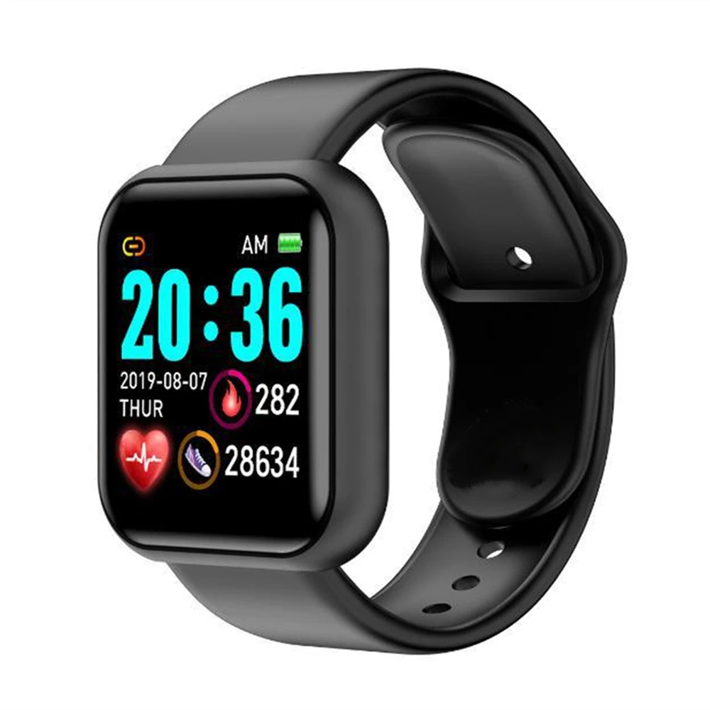 

Y68 Smart Watch Men Women Smartwatch 1.44 Inch Display Heart Rate Blood Pressure D20 Sport Wristwatch For Android IOS Phone