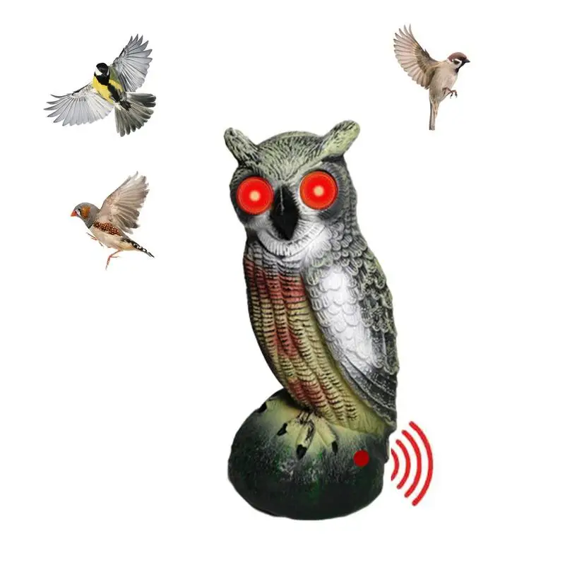 

Fake Owl Statue Owl Decoys To Scare Birds Away Horned Owl Scarecrow Sculpture Outdoor Natural Enemy Bird Deterrents Realistic