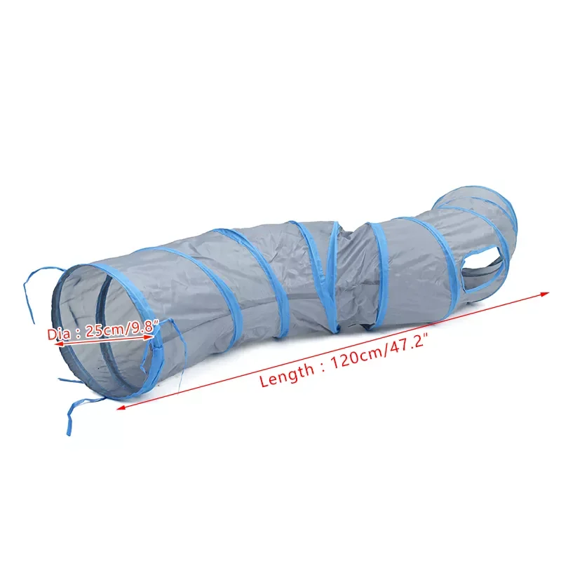

2022Arrival 120cm Blue"S"Pet Cat Tennel Cat Toy Pet Play Tunnel Funny Cat Tunnel Kitten Play Toy Collapsible PlayTunnel for Fun