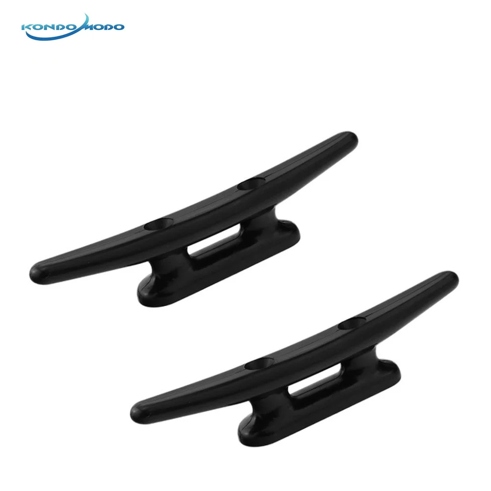 

2PCS Boat Accessories Nylon Low Flat Cleat Open Base Cleat With 2 Screws Marine Boat Yacht Deck Line Rope Tie Kayak Canoe Deck