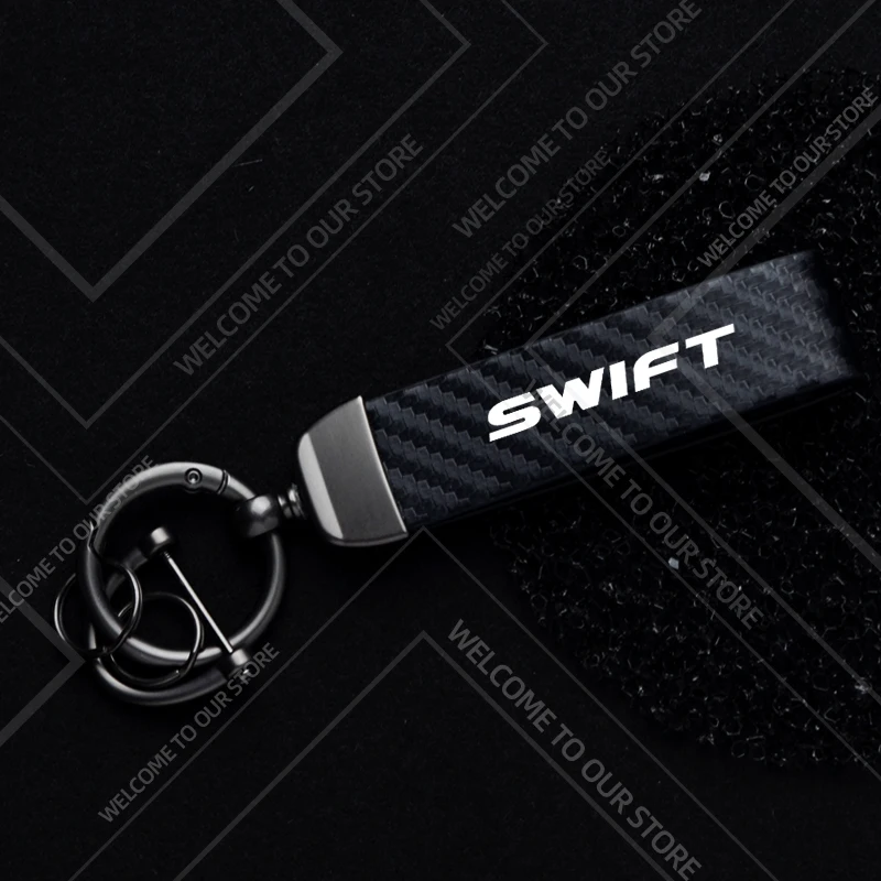 

1 шт. автомобильный брелок для Suzuki Swift Club Hustler Wagon R логотип виджет украшения металлический кожаный брелок из углеродного волокна аксессуары