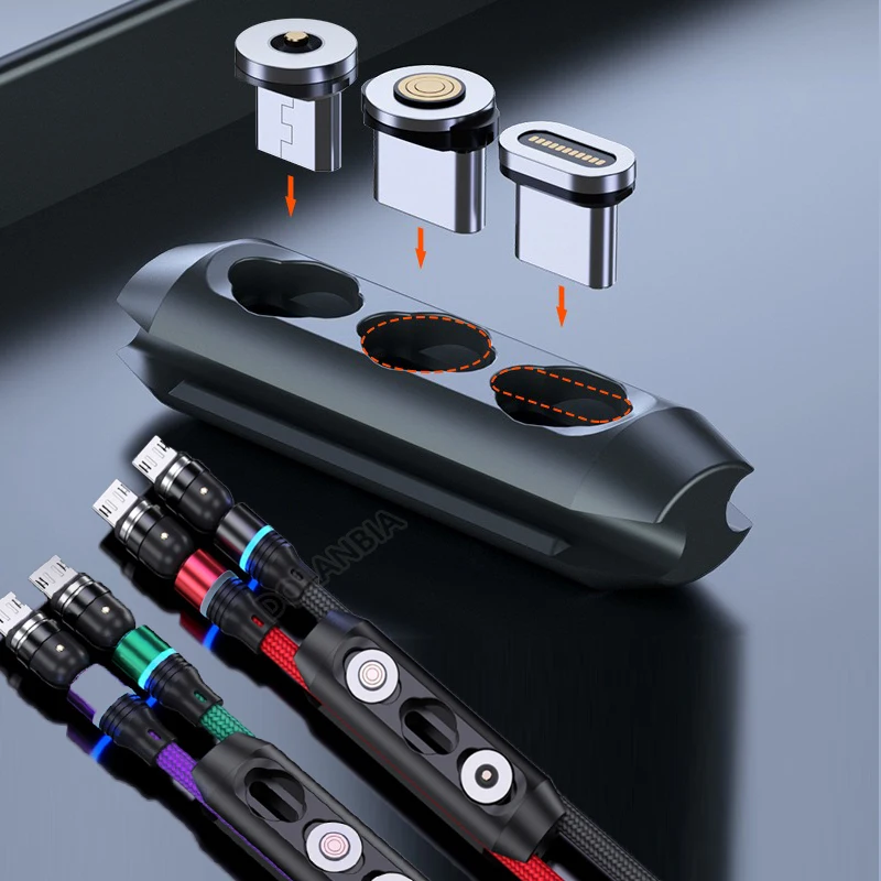 

Magnetic Plug Case Portable Storage Box Charger Adapter Magnet Cable Connector Head Container For iPhone USB TypeC Micro