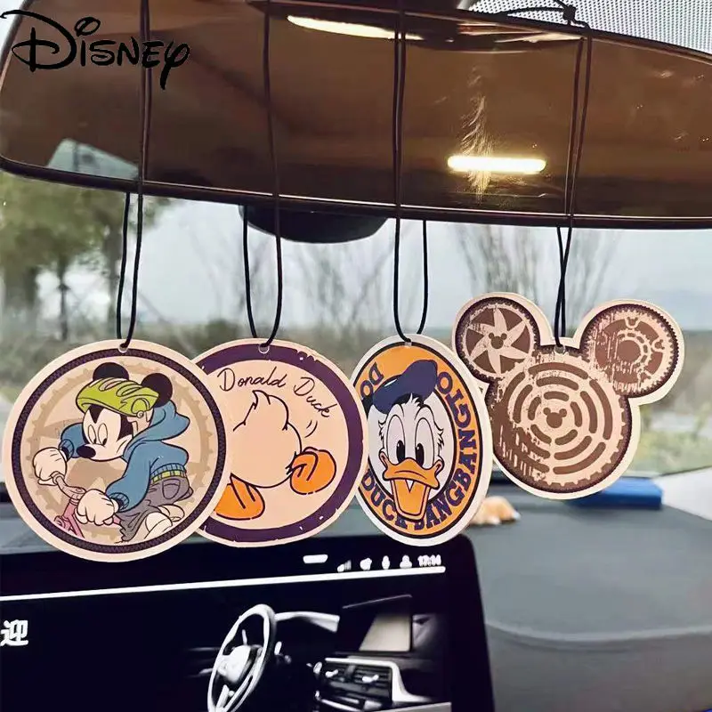 

Disney Car Aromatherapy Car Borne Hanging Ornament Mickey Donald Duck Cartoon Image with Fragrance Lanyard Card Car Accessories