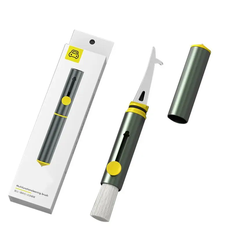 

Detail Brushes Car Detailing Retracted Car Vent Cleaning Brush With Safety Hammer Car Brush Tungsten Steel Tip Alloy Shell
