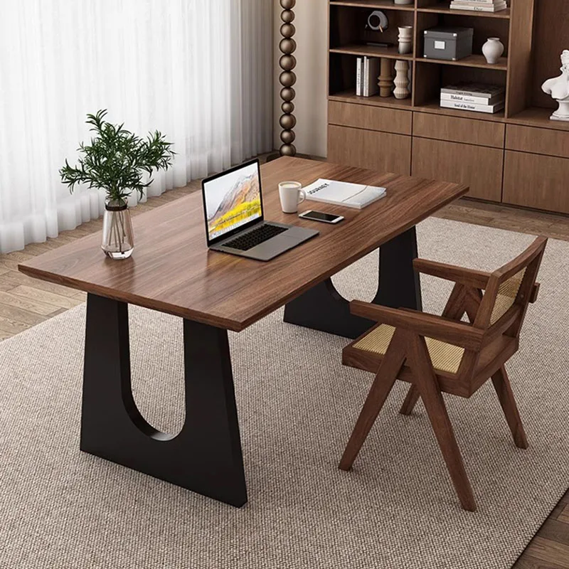 Деревянный современный офисный стол Рабочий для руководителя минималистичный