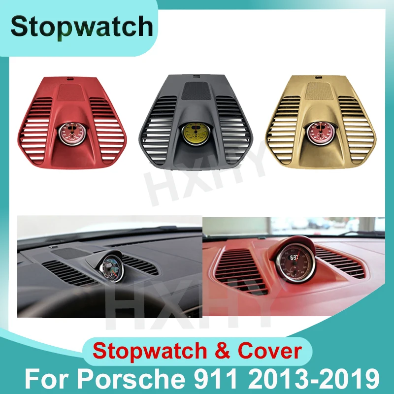 

Car Dashboard Stopwatch Decoration Clock Time Support Sport Chrono Interior Center Electronic Meter For Porsche 911 2013-2019