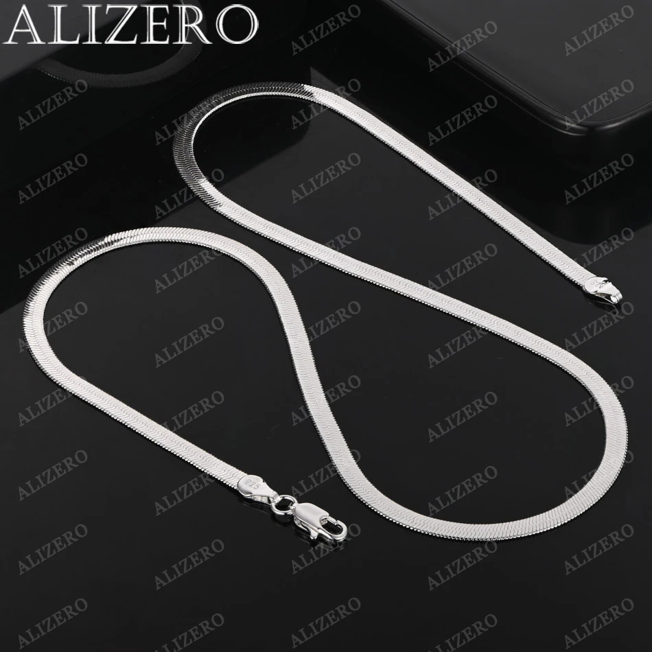 Ожерелье ALIZERO из стерлингового серебра 925 пробы ожерелье с цепочкой лезвием 4 мм