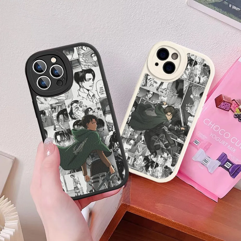 

Anime A-Attack-On T-Titan Levi Ackerman Phone Case Hard Leather For iPhone 14 13 12 Mini 11 14 Pro Max Xs X Xr 7 8 Plus Fundas