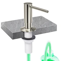 samodra brass soap dispenser with extension tube kit brushed nickel liquid soap detergent dispenser for kitchen sink bathroom