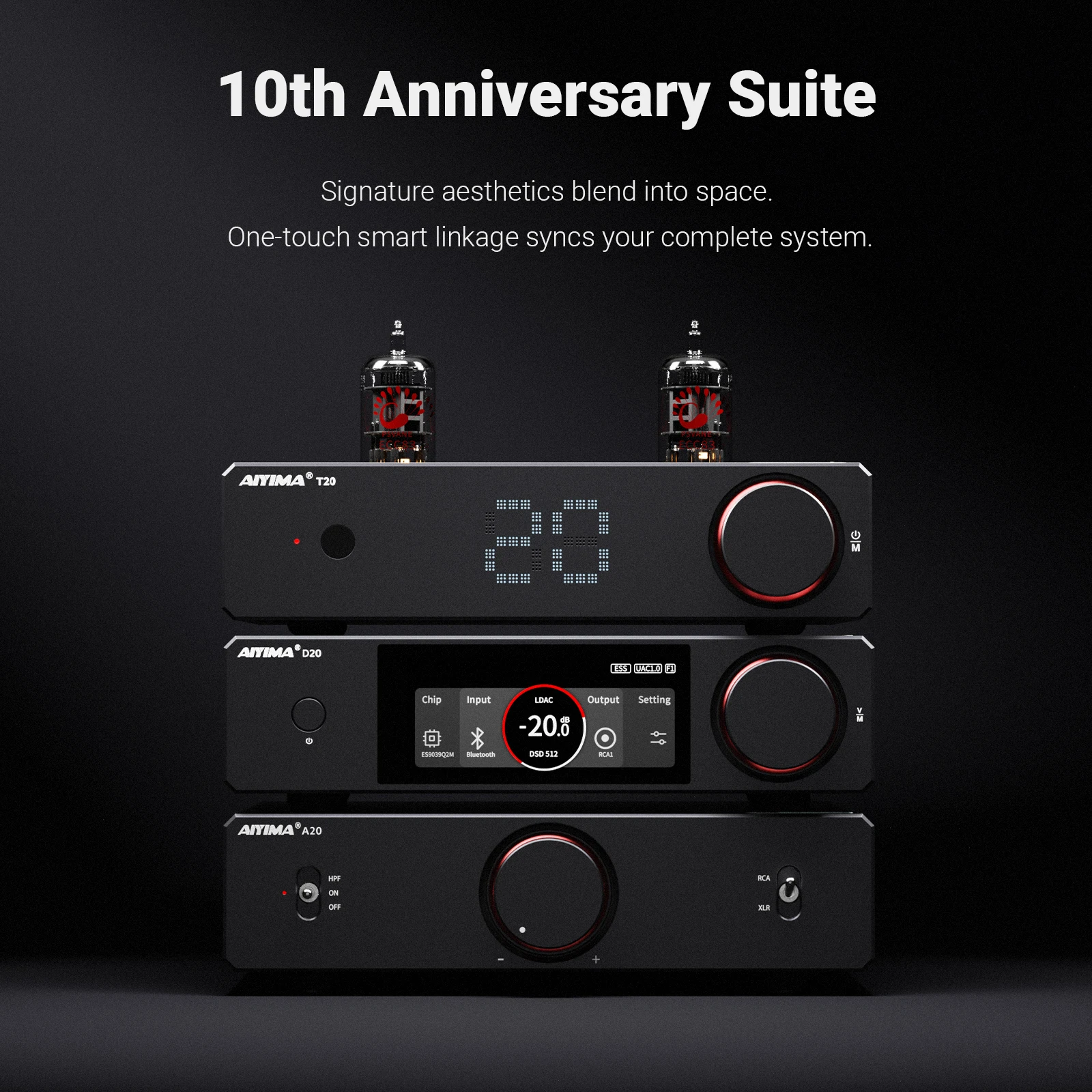 Фото AIYIMA D20 HiFi DAC-декодер AK4493SEQ ES9039Q2M XMOS XU316 USB DSD512 Bluetooth 5.1 LDAC RCA XLR Аудиоконвертер с VU-метром №5