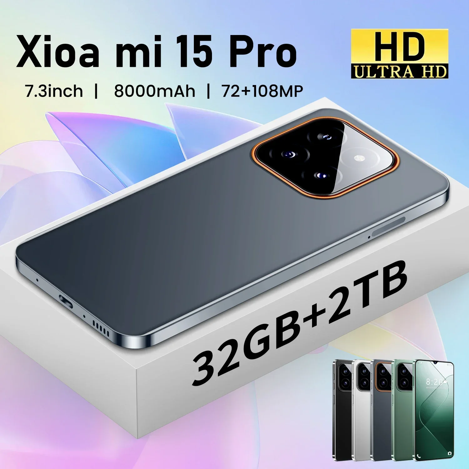 Оригинальные мобильные телефоны смартфон Xioa mi 15 Pro 7 3 дюйма полноэкранный 4G 5G