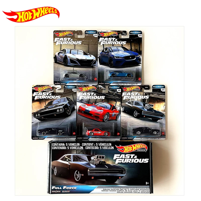 

Original Hot Wheels Premium Car Fast and Furious Diecast 1:64 Voiture Jaguar XESVP Project 8 Kid Boys Toys for Children Gift