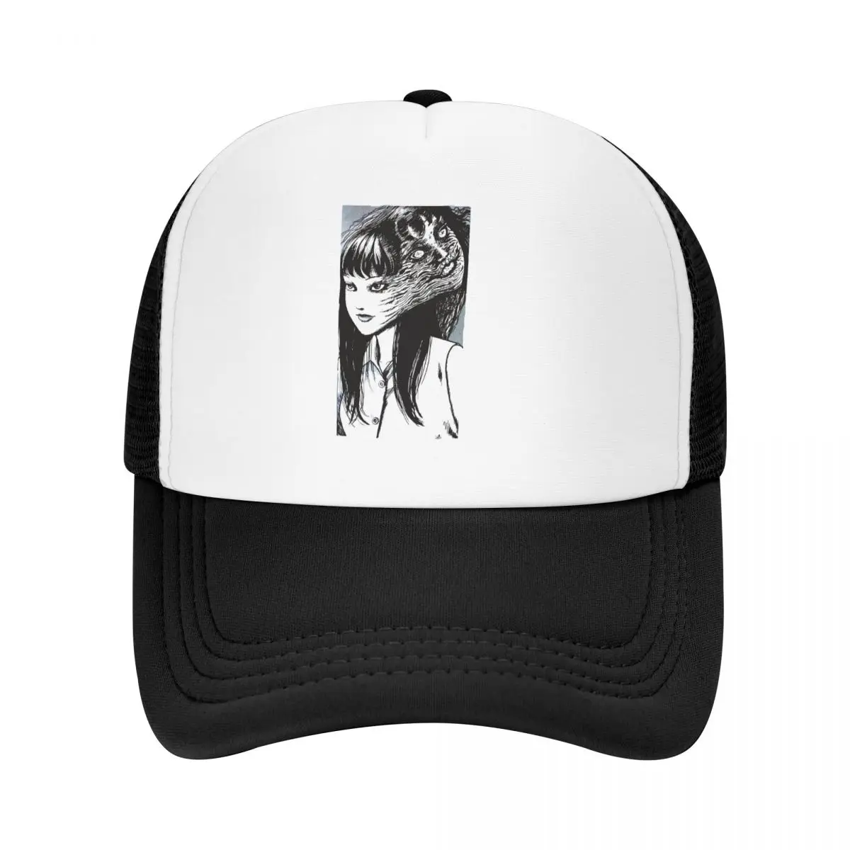 

Tomie Junji Ito Collection Baseball Cap Junji Ito Cartoon Mesh Net Hat For Men Women Hip Hop Trucker Hats adjustable Peaked Caps