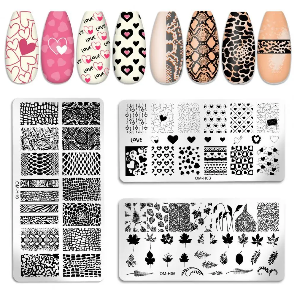 

Stamping Plate Nail Stamping Plates for Salon Cost-effective Precise Position Nail Tools Nail Art Stamping Plates for Salon