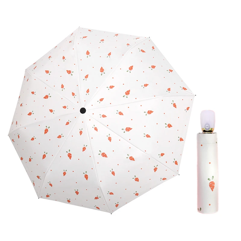 

Automatic Wind Resistant Folding Umbrella Rain Women Auto Fruits Mini Rainy Windproof Umbrella Men Black Coating Parasol