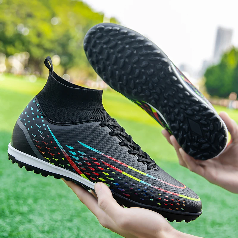 Men's Cuff Football Boots Football Shoes Boy's Adult Professional Football Shoes TF/FG Outdoor Training Football Shoes 35-45