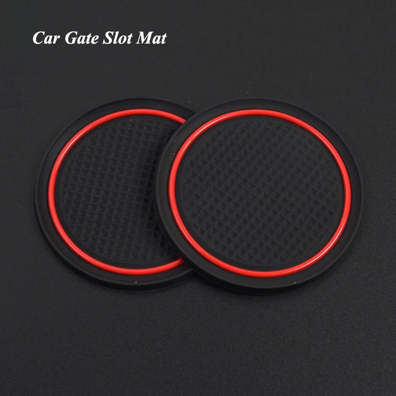 

Anti-Slip Gate Slot Mat Rubber Coaster For Dodge Challenger 2015 ~ 2019 Non-Slip Mats Door Groove Pad Car Interior Accessories