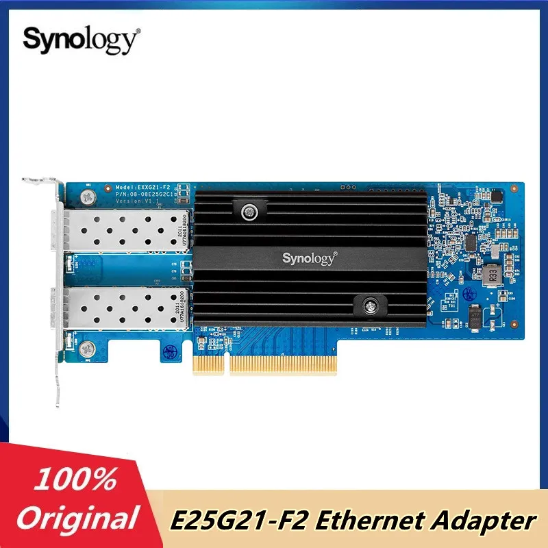 

Оригинальный Synology E25G21-F2 25Gb Ethernet адаптер 2 порта SFP28 сетевой адаптер PCIe 3,0x8 низкопрофильный
