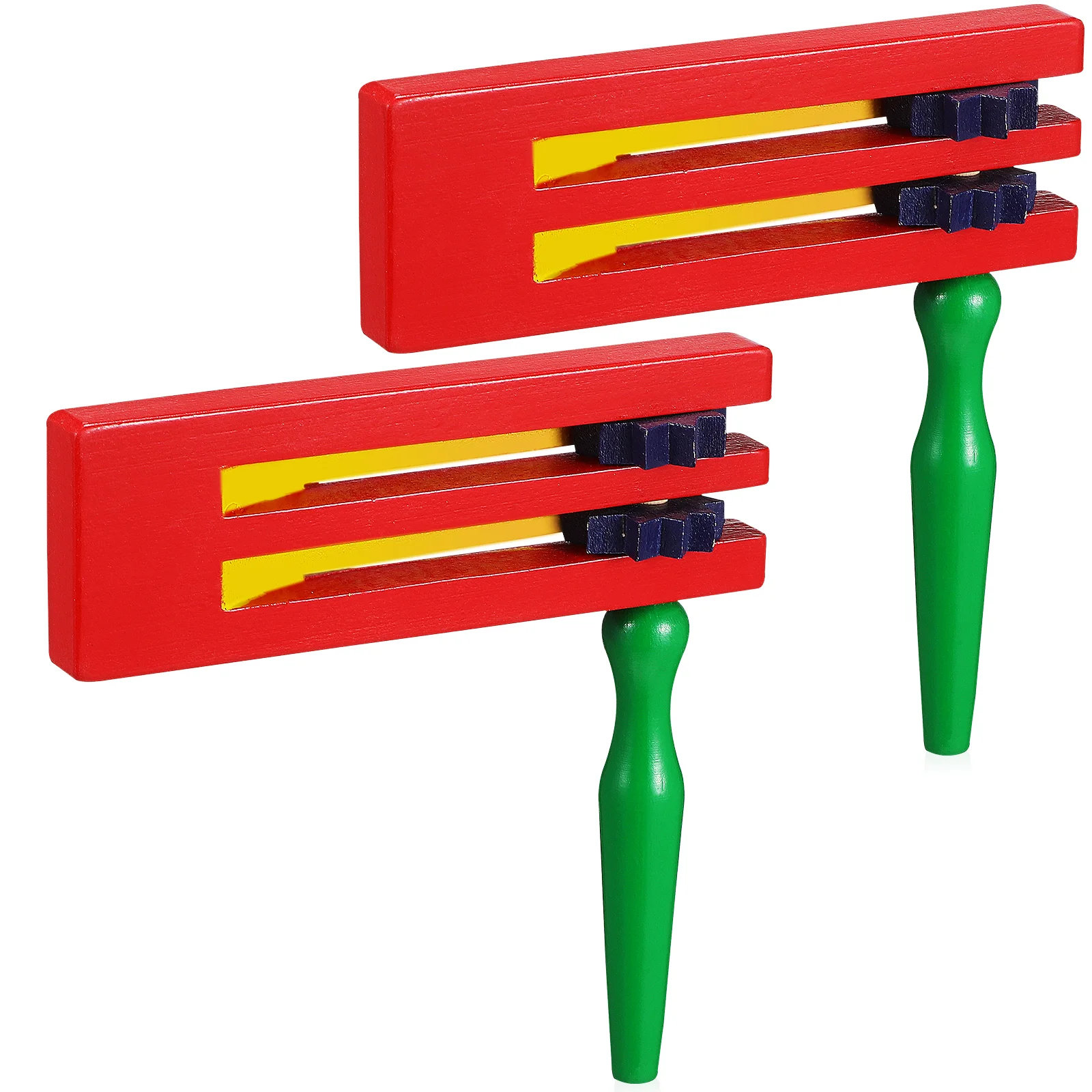 

2 Pcs Party Favors Funny Double Layered Traditional Wooden Ratchet Sound Toys Wooden Ratchets Wooden Matraca Rotating Toys