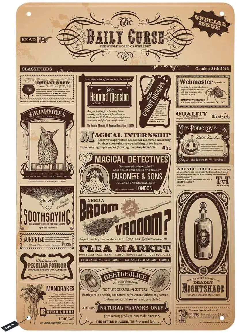 Знаки из олова Swono для мужчин и женщин винтажный металлический декор на стену