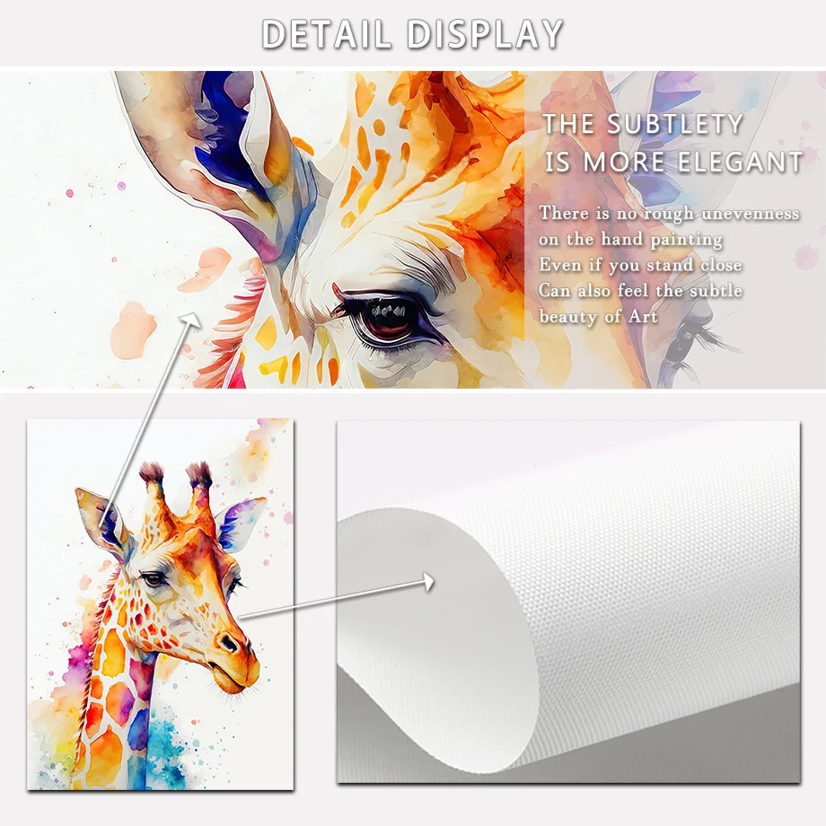 Художественная акварель слон Мангуст Зебра жираф Лев коричневый медведь тигр