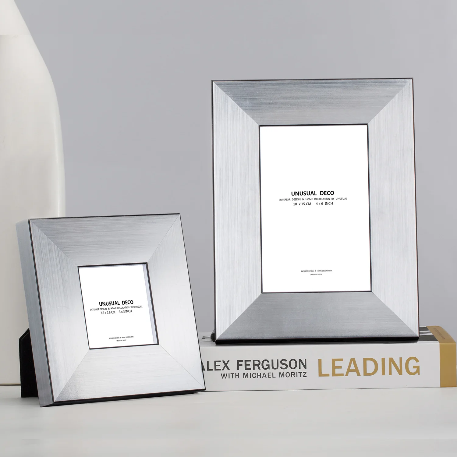 

Modern Light Luxury Silver Wide Edge Solid Wood Picture Frame Desktop Home Decoration Gifts