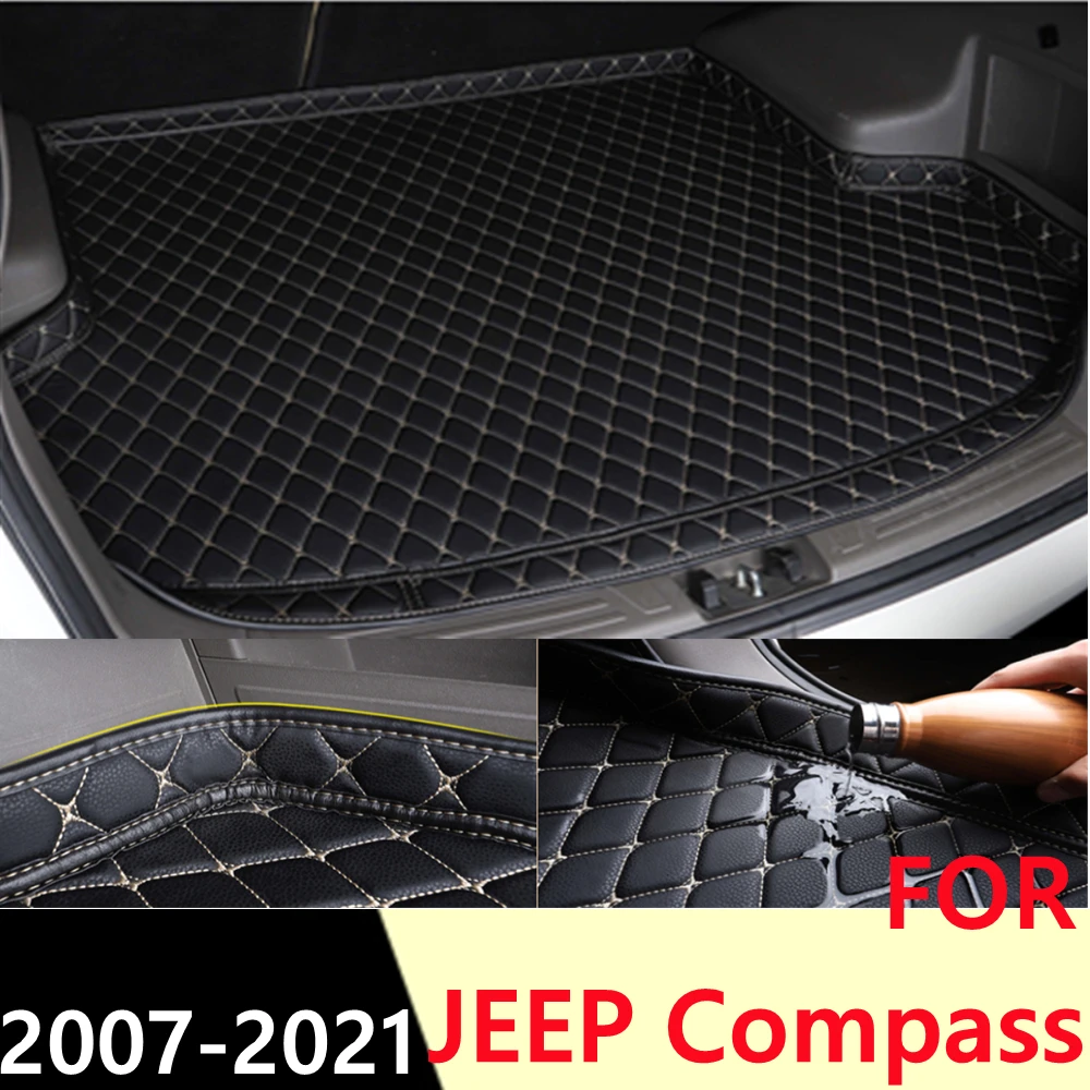 

Car Trunk Mat For JEEP Compass 2007-21 All Weather XPE High Side Rear Cargo Cover Carpet Liner AUTO Tail Parts Boot Luggage Pad