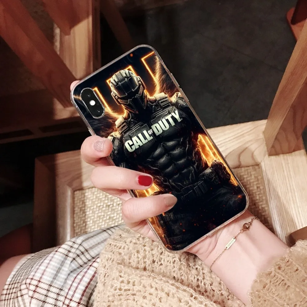 Чехол для телефона C-Call Of D-Duty iPhone 16 15 14 13 12 Mini 11 Pro XS Max X XR SE 6 7 8 Plus мягкий силиконовый