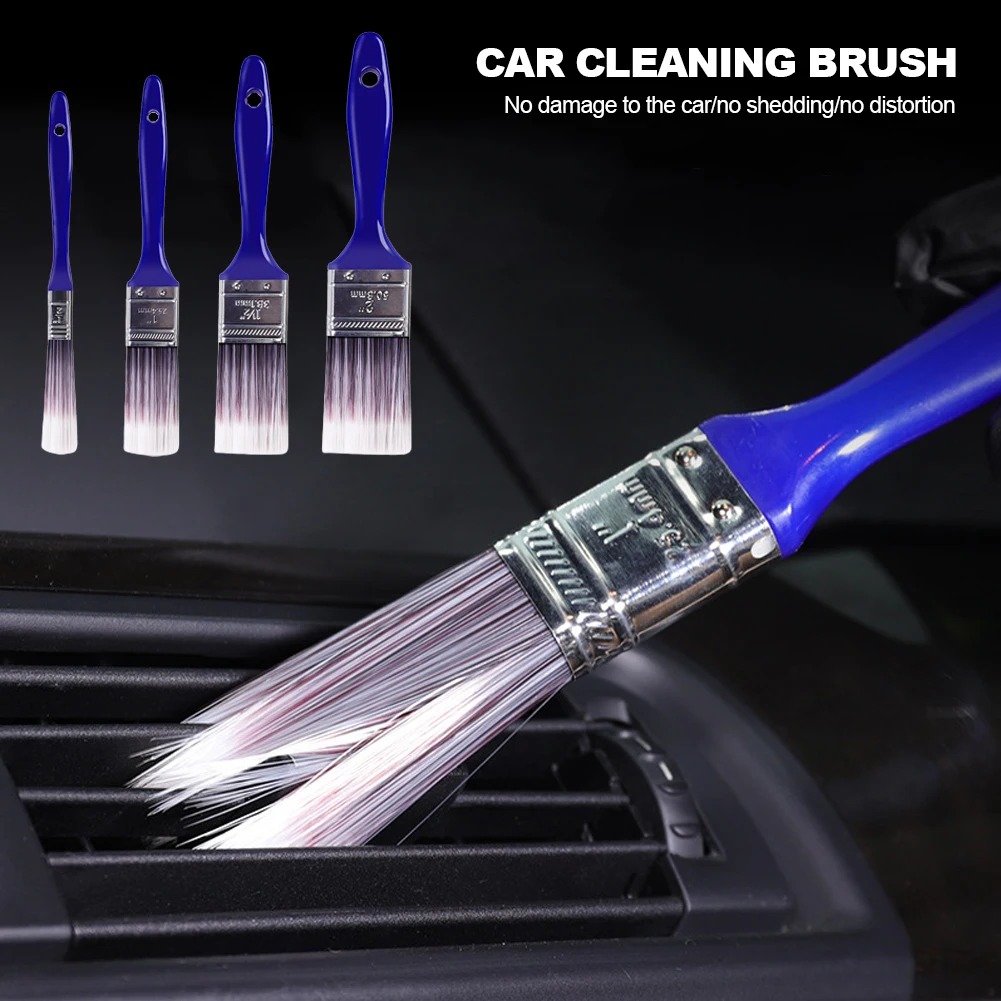 

Car Detail Brush Air Outlet Crevice Brush with Long Hair Brush Optional Instrument Cleaning Tool