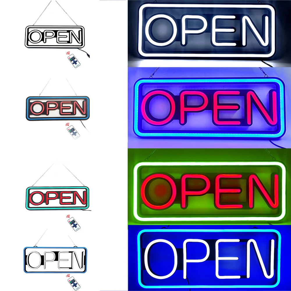 Оптовая вывеска световая рекламная табличка яркого магазина с анимацией и движением, неоновая доска для бизнеса для торговых центров с разъемом США и ЕС.