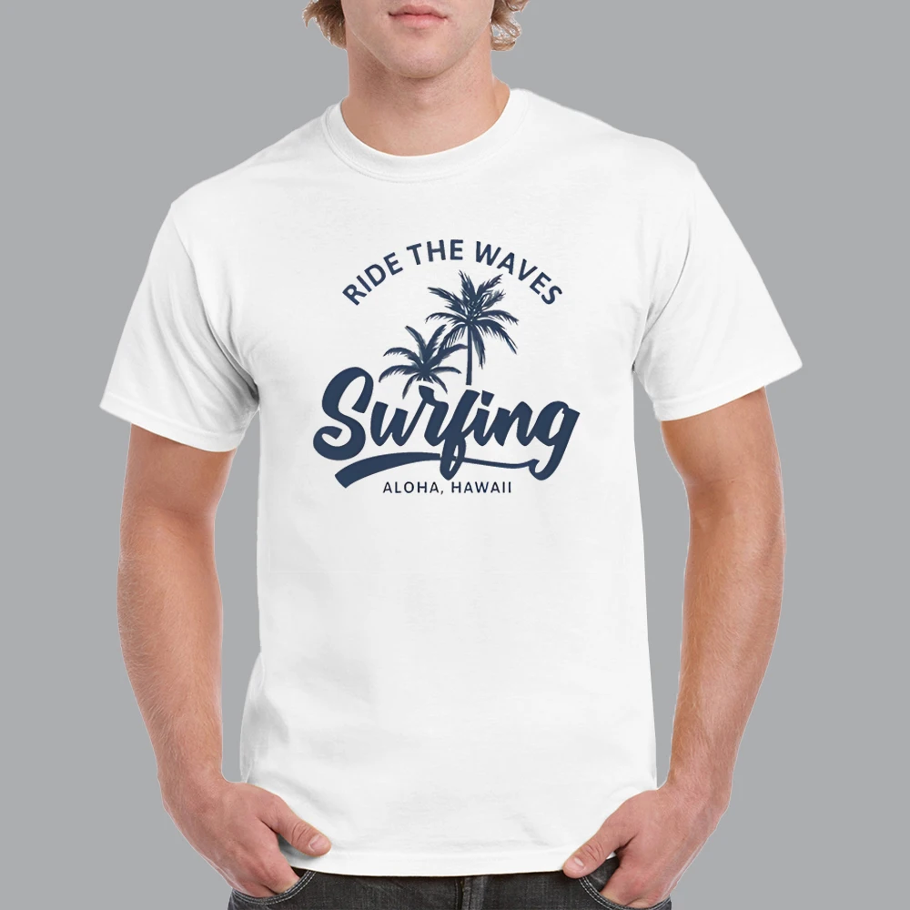 

American Vintage Letter Printed T Shirt Men 100% Cotton Harajuku Beach T-shirt 2023 New Summer Streetwear Hip Hop Male Tops Tees
