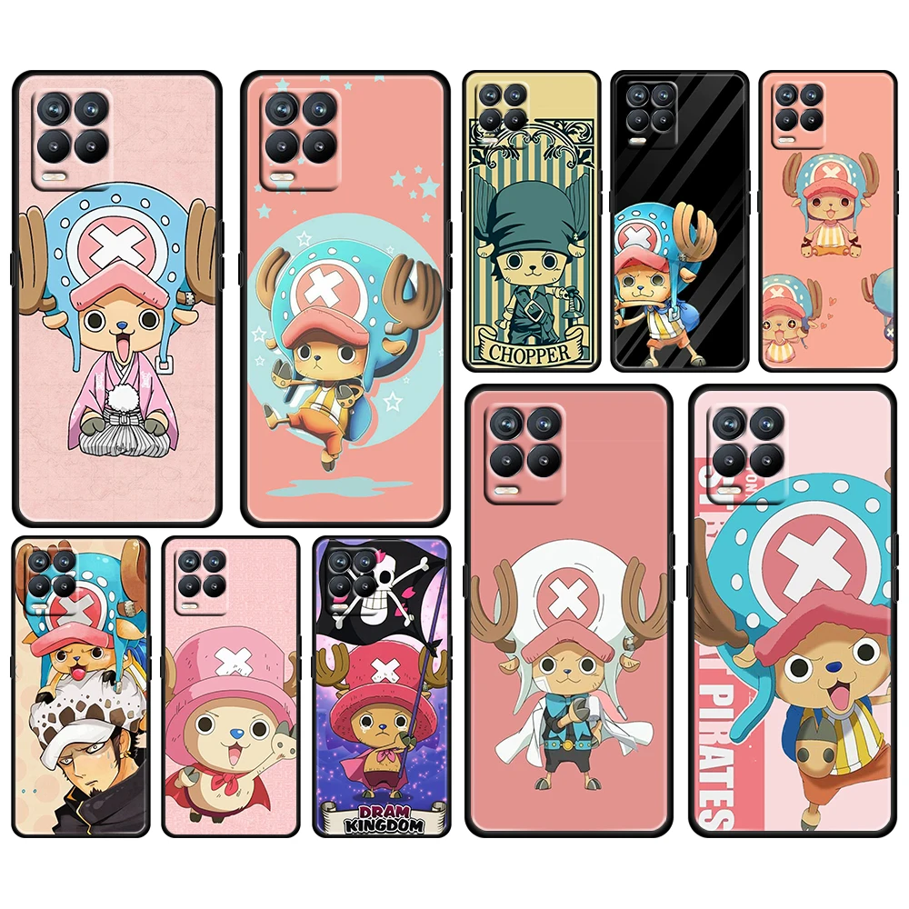 

ONE PIECE Tony Tony Chopper For OPPO Realme GT Neo Master Edition 9i 8 7 Pro C21S Narzo 30 5G Fundas Soft Black Phone Case Cover