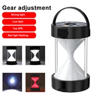 hourglass camping lantern type c charging magnetic lights with 4 light modes multifunctional tent light power bank for phone