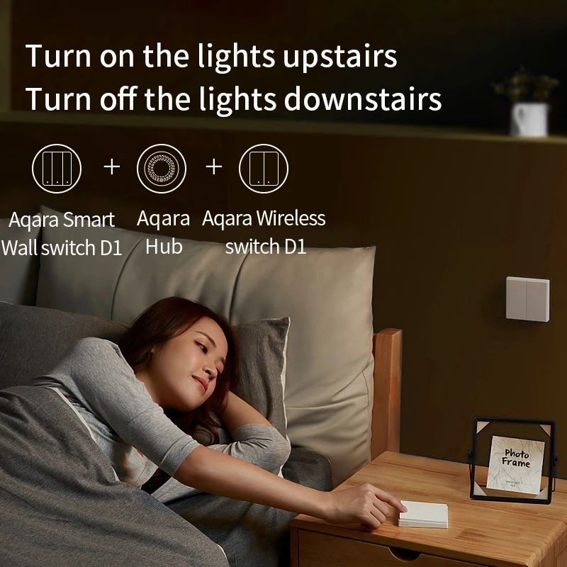 Настенный выключатель Aqara D1 ZigBee умный Беспроводной Выключатель с нулевой линией
