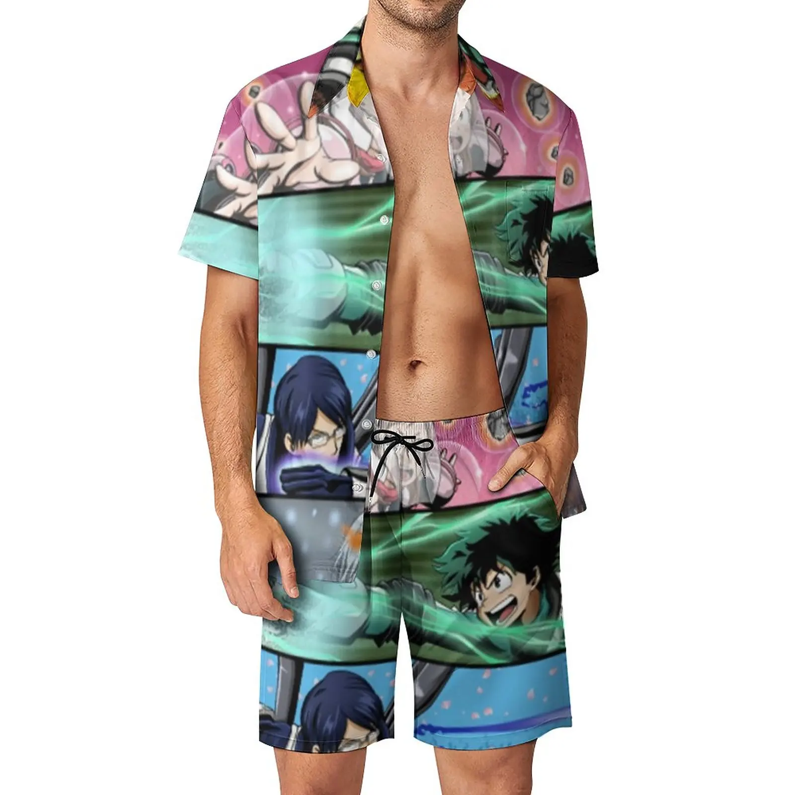 

Мужской комплект из шорт и футболки с коротким рукавом